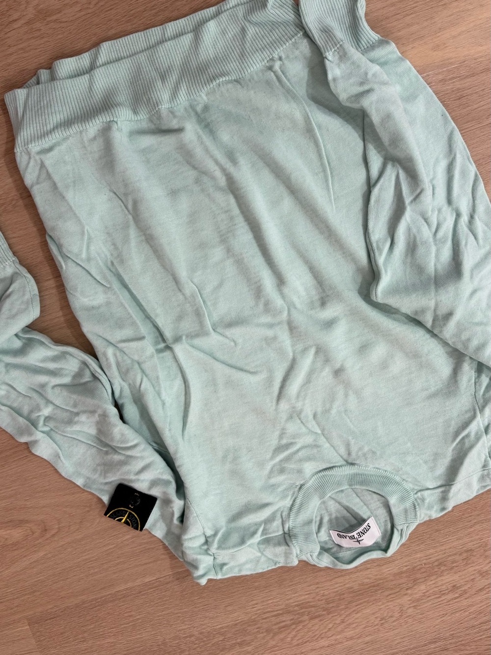Stone Island Mint Green Lightweight Crewneck Sweater
